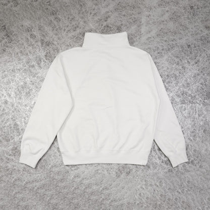 MOCK NECK SWEATSHIRT / WHITE